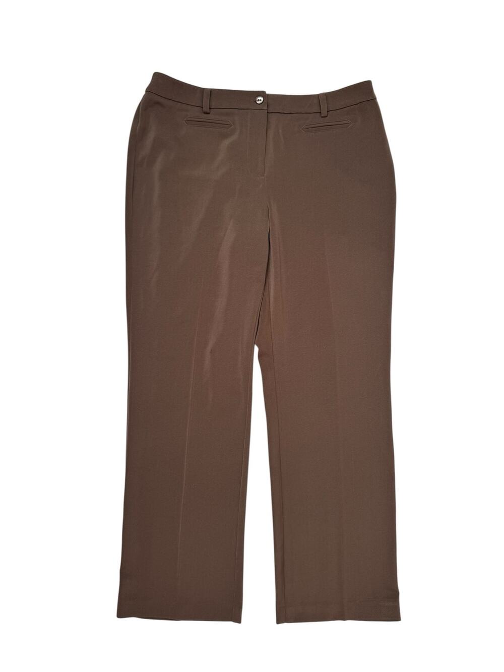 CHICOS Wide Leg Trouser Pants in Toffee Brown Size 1.5 Short / 10 Short Womens